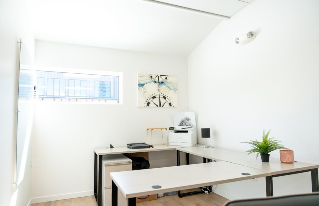 Quiet professional office setting representing the careful planning around time off for detox while protecting professional privacy