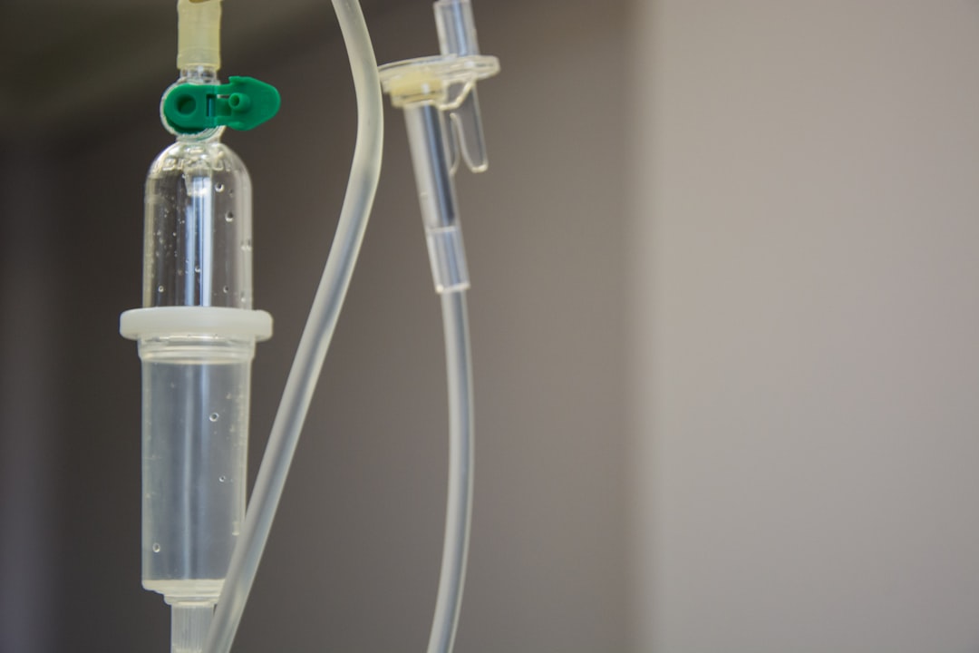 Medical IV drip stand used during clinician-supervised in-home detox and withdrawal monitoring