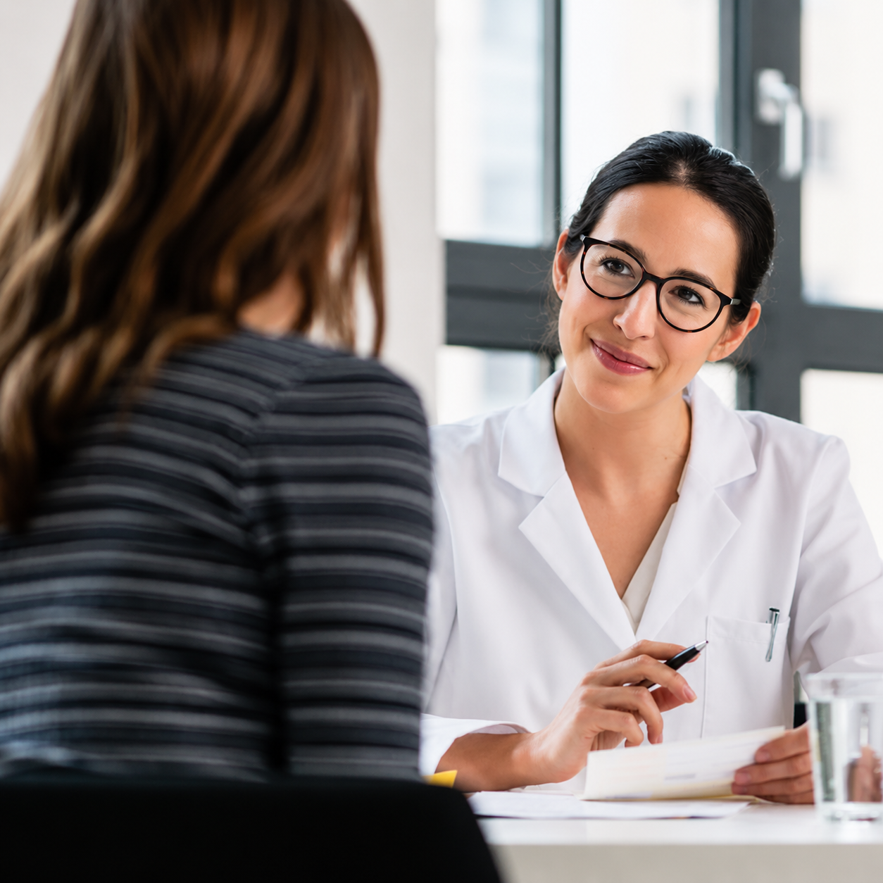 Private consultation with a medical professional